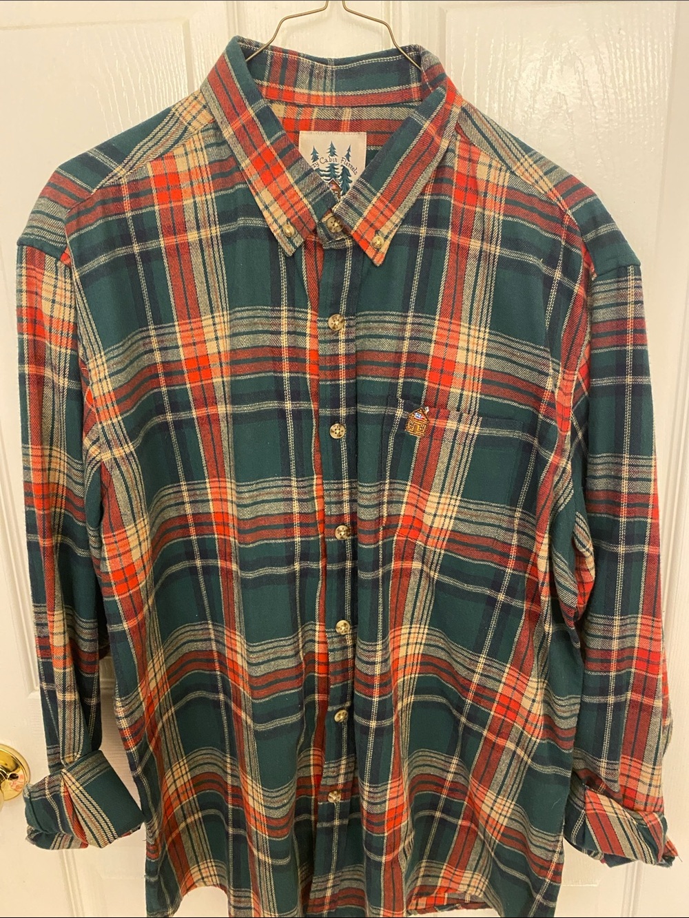 Kiel James Patrick Green and Red Plaid Button-Down Shirt